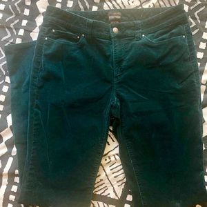 Ann Taylor Signature Corduroy Pant Hunter Green 6